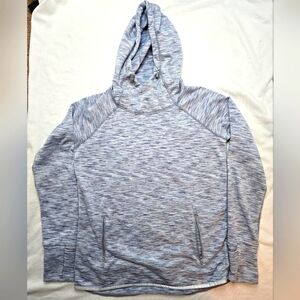GapFit Orbital fleece spacedye pullover hoodie in light grey blue  Size …